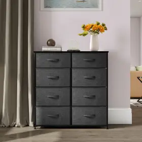 Beysh0000715be Taus Dresser With 8 Fabric Bin Drawers Bedroom Farmhouse Furniture Storage Chest