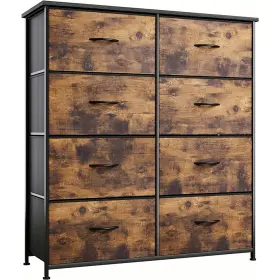 Beysh0001588be Taus Fabric Dresser With 8 Drawers Farmhouse Rustic Brown Furniture Storage Chest