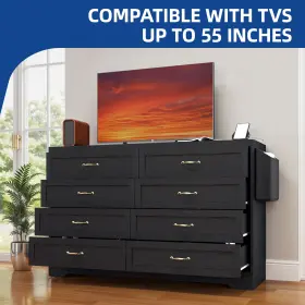 Beyshea5pu Taus Wooden Drawers Storage Dresser Bedroom Entryway Organizer 3-8 #2