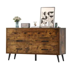 Beyshn6cqa Taus Large Double Dresser Chest Of Drawers Storage Organizer Metal Handles