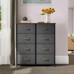Ftft03392 Taus Fabric Storage Dresser Chest 8 Drawer Cabinet Bedroom Organizer Shelf