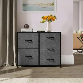 Ftft03482 Taus 5 Drawersss Dresser Furniture Storage Chest Of Tower Organizer Bedroom Black