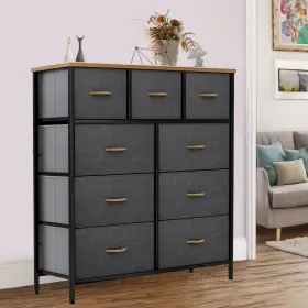 Ftft03668 Taus Storage Dresser 9 Drawers Organizer Bedroom Nightstand Closet Cabinet