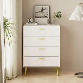 Mk-lbj200052-01 Timechee 4 Drawer 27.4 W Chest&dresser With Metal Handles