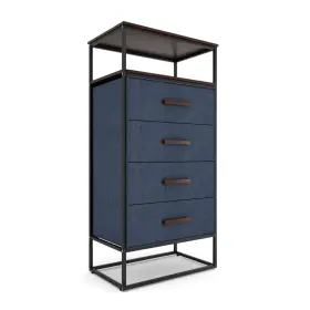24219 Tinge Zana Premium Fabric Dresser - Strong Metal Frame 4 Spacious Sag-proof Drawer