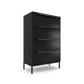 24304 Tinge Lira Premium Fabric Dresser - Solid Wooden Frame 4 Spacious Sag-proof Drawer