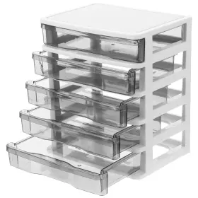 693117 Tobeelec 5 Drawer Desktop Storage Bin Unit Small Plastic Drawers Layer Stor