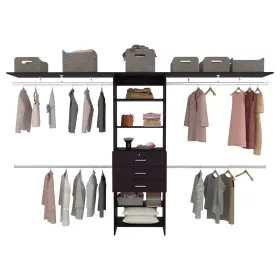 Clw11665 Tuhome Plego 3 Closet Black Wengue Mdf Clw11665 Tuhome Plego 3 Closet Black Wengue Mdf