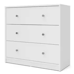Tvilum 313098418405 Portland 3-drawer White Chest Of Drawers