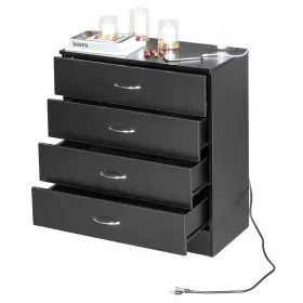 Ubesgoo 584668712302 4 Drawers Dresser With Charging Station Black #2