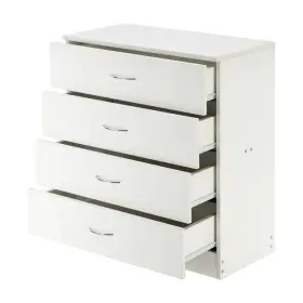 Ubesgoo 680358036519 4-drawer Dresser Pure White With Metal Handles Bedside Night Stand