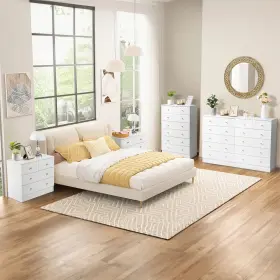 Ubesgoo 680358091648 7 Drawer Wood Dresser For Bedroom White