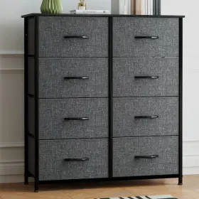 Uforic 199449286882 Cajonera Gris Para Ropa De Tela 8 Cajones Comoda Muebles Modernas Cuarto Barata