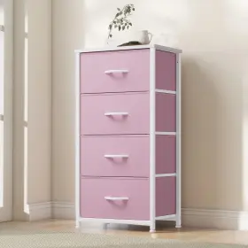 Dvuforic75gbb Uforic Pink 4-drawer Fabric Dresser Storage Organizer For Bedroom And Nursery Dvuforic75gbb Uforic Pink 4-drawer Fabric Dresser Storage Organizer For Bedroom And Nursery