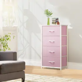 Dvuforicsc3vw Uforic 4-drawer Pink Fabric Dresser Storage Organizer With Steel Frame And Wood T Dvuforicsc3vw Uforic 4-drawer Pink Fabric Dresser Storage Organizer With Steel Frame And Wood T