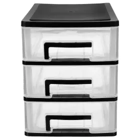 104366qsmg Ultnice Three-layer Plastic Drawer Storage Cabinet Portable Organizer For Office And