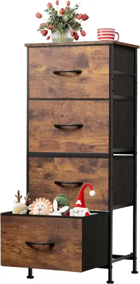 Asng102dhs2 Unique Dresser With 4 Drawers Fabric Storage Tower Organizer Unit For Bedroom Hallwa