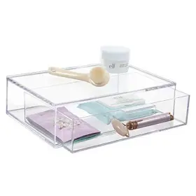 8820 Us Acrylic Audrey Stackable Cosmetic Organizer Drawer 12 Inch Wide Clear
