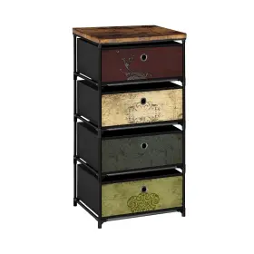Vasicar 741365425861 Nightstand With 4 Drawers Clothes Storage Organizer Small Fabric Dresser Fo
