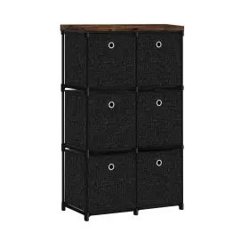 Vasicar 792671260394 Small Fabric Dresser With 6 Drawers Tall Cube Organizer For Closet Storage Drawe