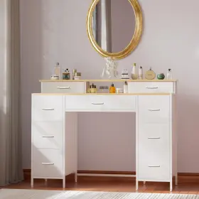 Vasicar 792671261292 Dresser For Bedroom With 9 Drawers And 2 Open Shelves Fabric Storage Cabinet