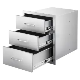 Km-ctg-2302-sku3 Vevor Chest Of Drawers 18.11 Inch W X 23.23 D H Triple-access Stainless Steel