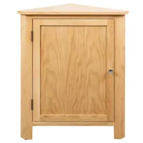 247040 Vidaxl Corner Cabinet Bathroom With Shelves Solid Wood Oak