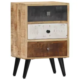 282875 Vidaxl Solid Mango Wood Bedside Cabinet Wooden Nightstand Table Furniture