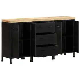 3074904 Vidaxl Rough Mango Wood Sideboard With 3 Drawers And 4 Doors Storage Cabinet #3 3074904 Vidaxl Rough Mango Wood Sideboard With 3 Drawers And 4 Doors Storage Cabinet #3