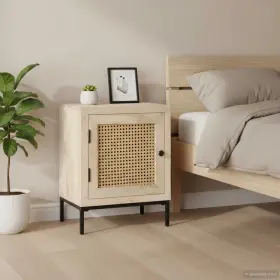 323509 Vidaxl Bedside Cabinet Bleached Mango Wood Solid