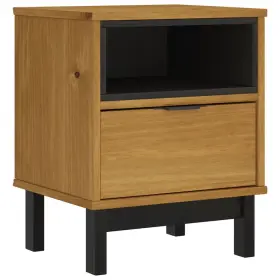 357812 Vidaxl Bedside Cabinet Oak Solid Pine Wood Engineered Plastic