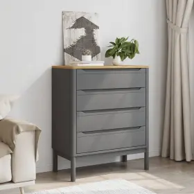 Vidaxl 721012215276 Drawer Cabinet Grey Solid Pine Wood Medium Chest Of Drawers Vidaxl 721012215276 Drawer Cabinet Grey Solid Pine Wood Medium Chest Of Drawers