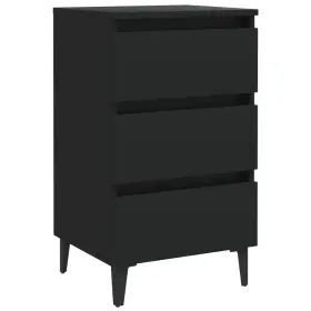 805907 Vidaxl Bedside Cabinet With Drawer Engineered Wood Nightstand Furniture