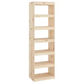 808178 Vidaxl Book Cabinet Room Divider Display Rack Bookshelf Solid Wood Pine