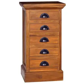 W9y-vlb-289065 Vidaxl 5 Drawer Cabinet 13dot8 In X11dot8 X23dot6 Solid Teak Wood