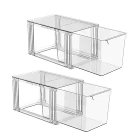 Xl-666 Vivedbluum 2pack/4pack Large-capacity Stackable Storage Drawers For Organizer Clear Acry