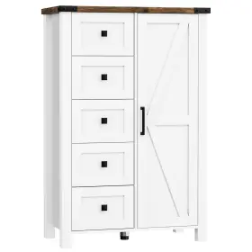 954a1 Vvflu Farmhouse Dresser Storage Cabinet Chest Of Drawer For Bedroom 5 Dress
