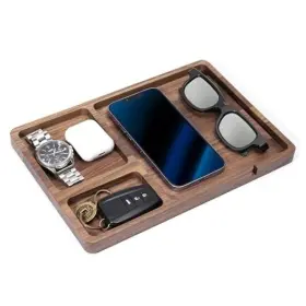 Edctp-02 Wanlian Wooden Crafts Co. Valet Tray Walnut - Desk Drawer Organizer Multi-functional