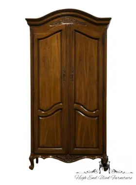 225-55 White Of Mebane Solid Walnut Country French Provincial Style 41 Inch Clothing Arm