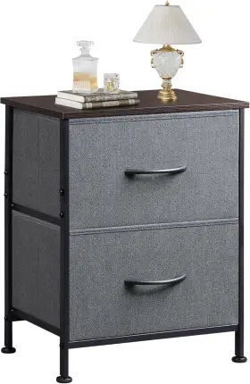 Wlive 313101247220 Nightstand 2 Drawer Dresser For Bedroom Small With Drawers Be