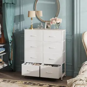 Wlive 696575780067 Fabric Dresser For Bedroom Tall With 8 Drawers Storage Tower Of #2