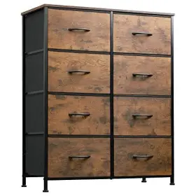Asng023dhs2 Wlive Fabric Dresser For Bedroom Tall With 8 Drawers Storage Tower