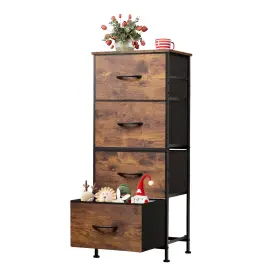 Asng061 Wlive Dresser With 4 Drawers Fabric Storage Tower Organizer Unit For Bedroom Hal