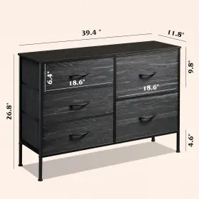 Asng081dk2 Wlive Dresser For Bedroom With 5 Drawers Wide Drawer Organizers #3