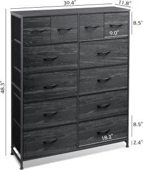 Asng092dk2 Wlive Tall Dresser For Bedroom With 12 Drawers Dressers And Chests Of #2