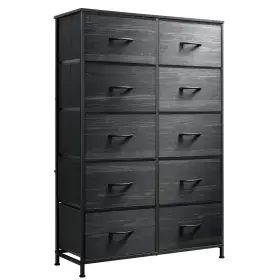 Hu-xi-201 Wlive Black Tall Dresser For Bedroom With 10 Drawers Chest Of Dressers Be
