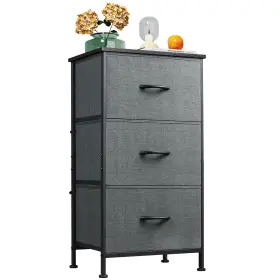 Pc-bc-3 Wlive Dresser With 3 Drawers Fabric Nightstand Organizer Unit Storage Fo