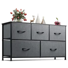 Pc-bc-5-2 Wlive Dresser For Bedroom With 5 Drawers Wide Chest Of Fabric St