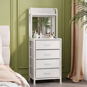 Xms-dcd-017 Wodrawer Tall Dresser For Bedroom 4 Drawer And Chests Of Drawers With Mirror