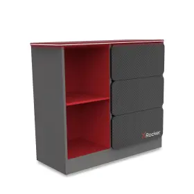 6000101 X Rocker Carbon Tek Gaming Storage Dresser Led Lighting Modern 3-drawer Unit With Ca